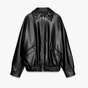 Zara Faux Leather Bomber